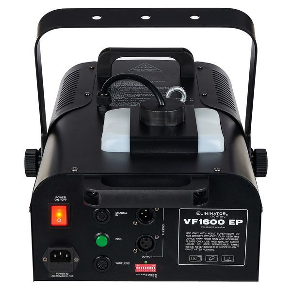 Nebelmaschine Eliminator VF1600 – Leistungsstarke 1600W DMX-Nebelmaschine mit Funk- und Timer-Fernbedienung – ideal für dichte Nebeleffekte auf Partys und Events mieten – Bild 3