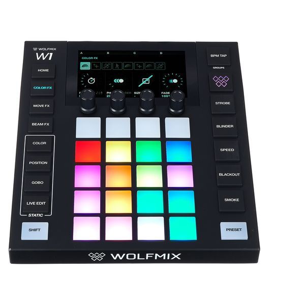 DMX-Controller Wolfmix W1 Mk2 – Standalone DMX-Lichtsteuerung mit Touchscreen – kein Computer nötig, kompatibel mit jedem DMX-Gerät mieten – Bild 2