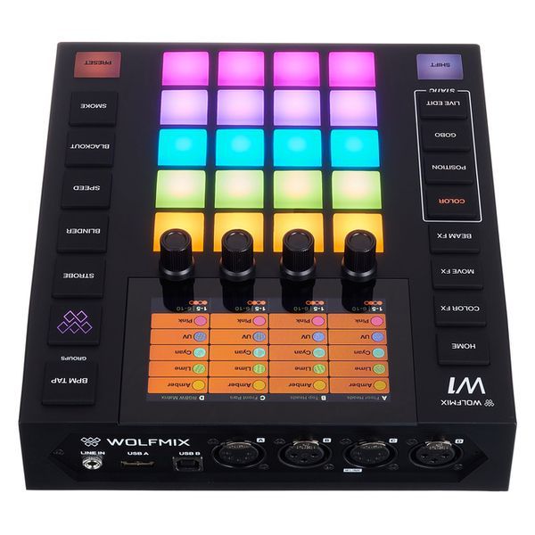 DMX-Controller Wolfmix W1 Mk2 – Standalone DMX-Lichtsteuerung mit Touchscreen – kein Computer nötig, kompatibel mit jedem DMX-Gerät mieten – Bild 4